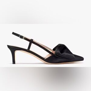 Kate Spade Black Marseille satin lux Classic Heels NWT